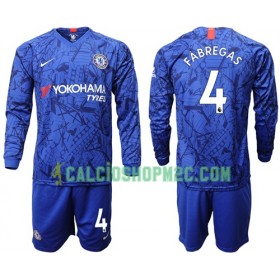 Chelsea Fabregas 4 Bambino Maglia Prima 2019/2020 Manica Lunga (+ Pantaloncini)
